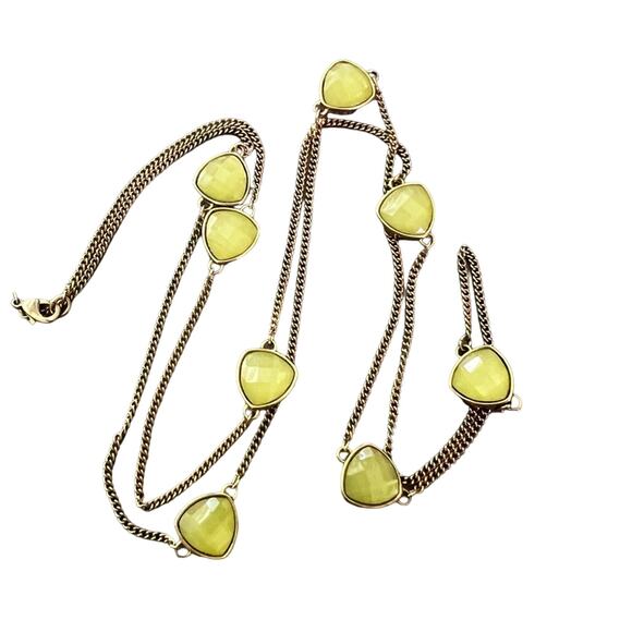 Gold Tone Long Necklace - Picture 1 of 7